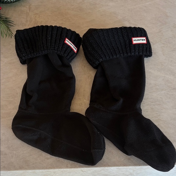 Hunter Accessories - Hunter Black Fleece Tall Boot Liners, Like New, Size large, shoe size 8-10